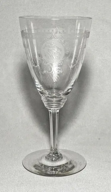 HEISEY ~ Vintage Fine Crystal 8 Oz. WATER GOBLET (Pied Piper, etch 439)