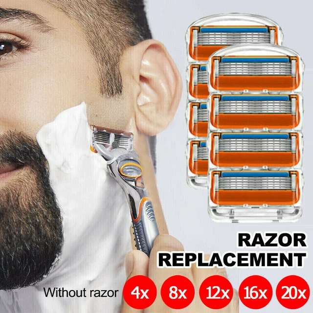 4-48 pezzi lame da barba per lame Gillette Mach 3 Fusion acciaio inox senza IMBALLO ORIGINALE