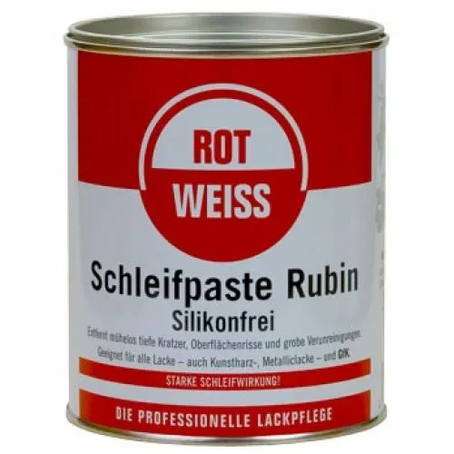 ROTWEISS Pasta Abrasiva Rubin senza Silicone Per Preparazione 750 ML Dose 3000 3