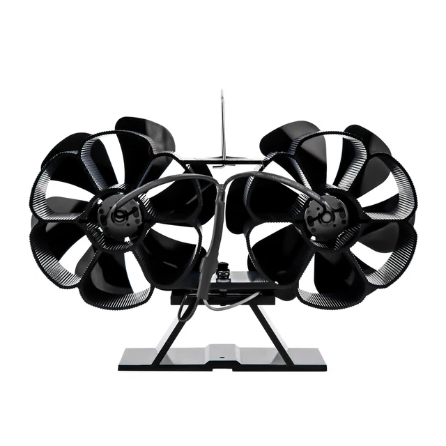 Kaminventilator Lüfter Mit 4 Blätter, Wärmebetriebener Ofenventilator Ventilator Energieeffizient