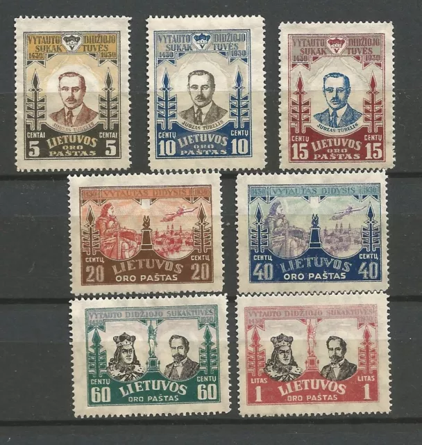 Lithuania Litauen 1930 MH* Mi 307-313 Sc C40-46 Grand Duke Vytautas Airmail iss