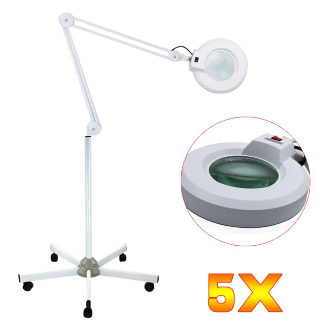 Para dentista/salón de belleza 5X lupa vidrio escritorio lupa luz LED 22W