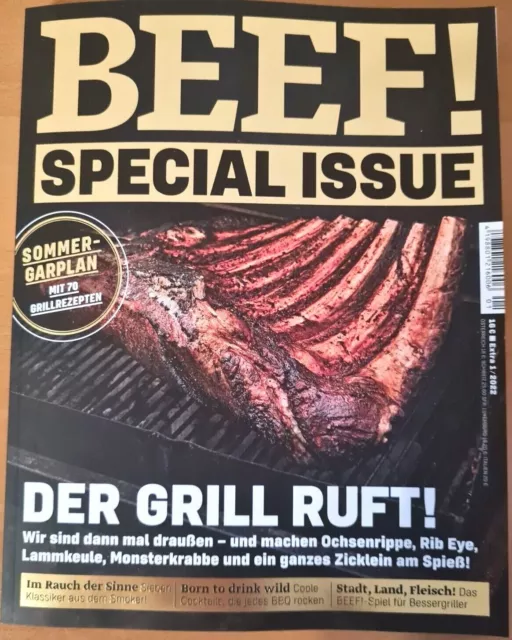 BEEF! SPECIAL ISSUE "DER GRILL RUFT!" AUSGABE Extra 1/2022 Neuwertig!