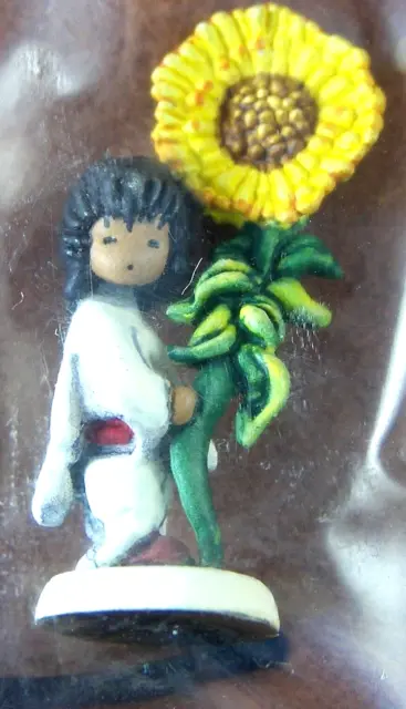 Miniature DeGrazia Sunflower Boy Bronze Figurine by Olszewski GOEBEL NIB 1985