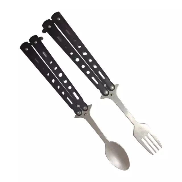 Butterfly Fork Stainless Steel Butterfly Spoon for Picnic Backpacking Travel