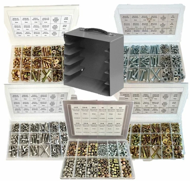 Grade 8 Hex Bolt Assortment – 190pc Fine & Coarse Thread Add-On Pack (7/16”)
