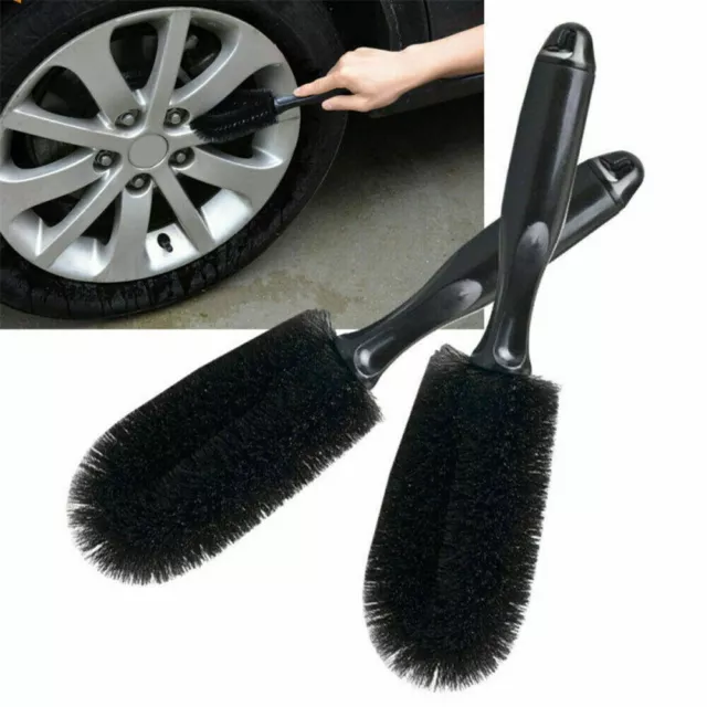 Car Wheel Cleaning Brush Washing Clean Tool Tire Alloy Soft Bristle Cleaner Set