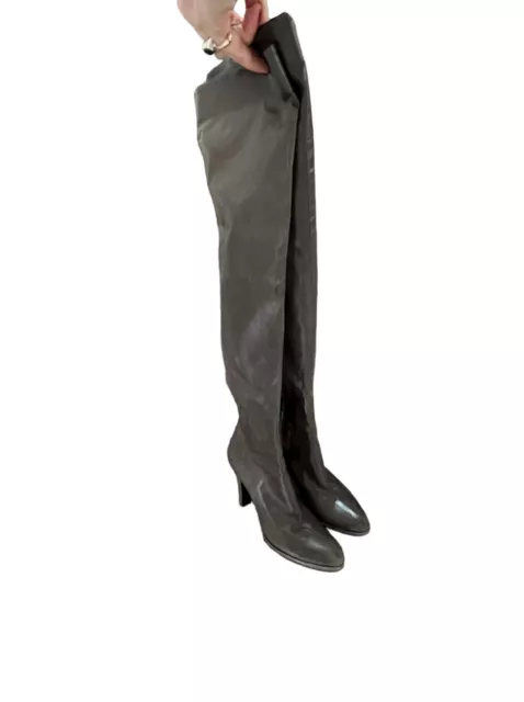 Co Op Barneys New York Buttery Leather Brown Otk Over The Knee Heel Boots 36.5