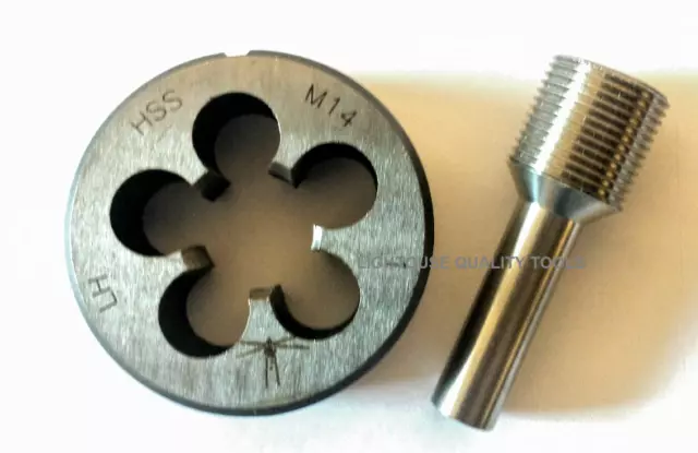 Lighthouse Tools® - Round HSS Die M14X1 LH + Thread Alignment Tool