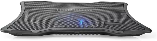 Mesh Laptop Notebook Gaming Cooling Cooler Pad Quiet Fan Blue LED Light 12 - 17" 3