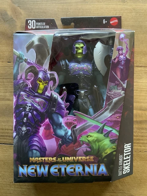Masters Of The Universe - Motu Animated Battle For Eternia 2 Pack - Action Figure He-Man E Skeletor Con Armi, Giocattolo Per Bambini E Collezionisti, Mattel HDY29