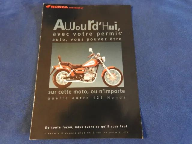 catalogue moto gamme honda  125 /  1998