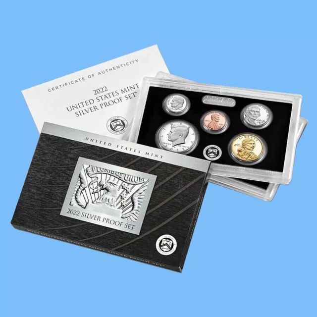 2022 US Silver Proof Set ~ 10 Coin ~ Original Government Packaging OGP ~ Mint