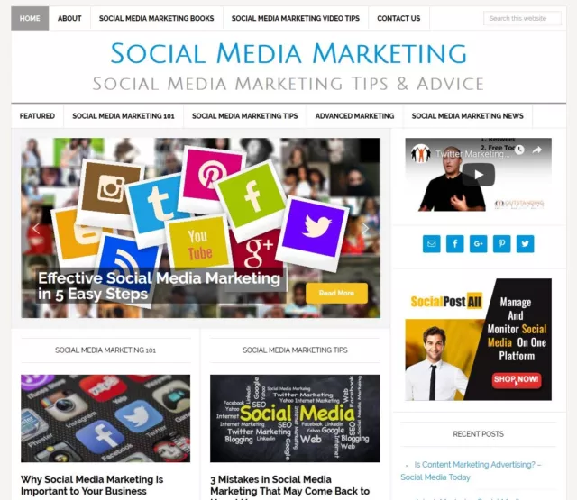 * SOCIAL MEDIA MARKETING * blog website business for sale w/ AUTO UPDATING