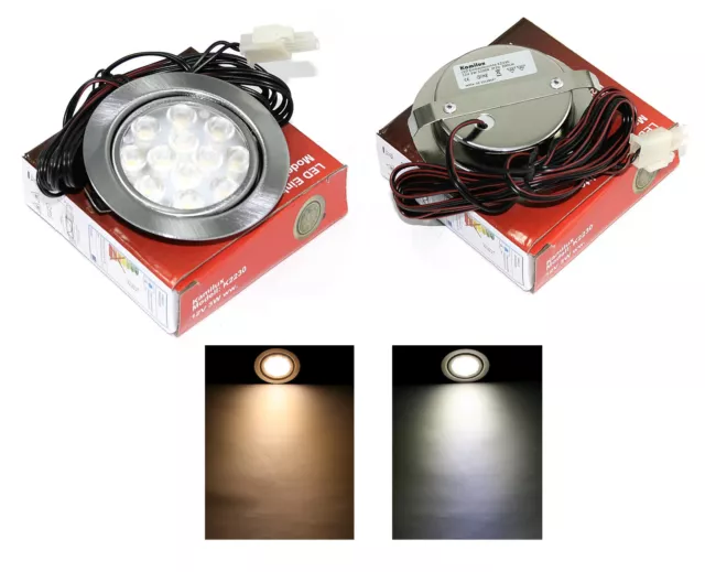 1-10er Empotrable 12V LED Mobi 3W=30W Blanco Cálido sin Transformador Armario