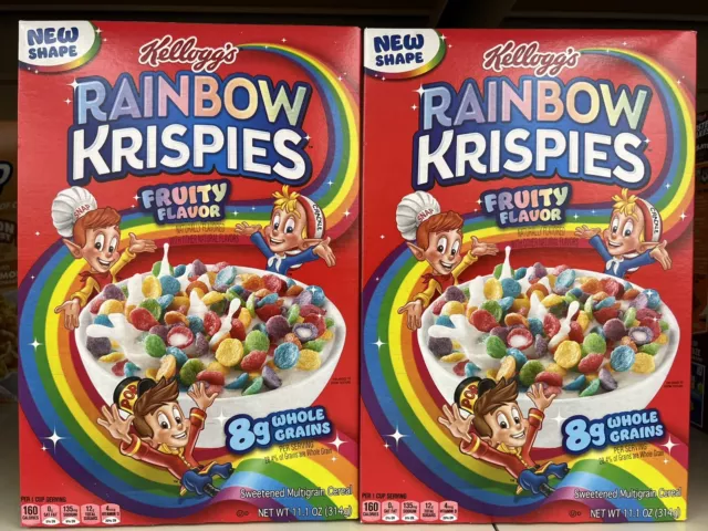 NEW RAINBOW RICE Krispies Cereal 11.1oz Kellogg's FREE SHIPPING $15.15 ...
