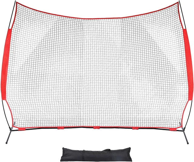 Collapsible Barricade Backstop Net 12X9 Ft Net for Lacrosse Baseball Basketbal