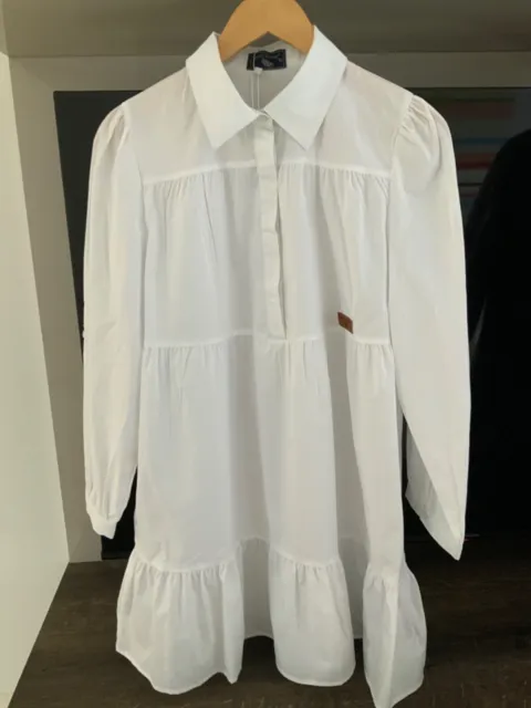 New Polo Horse Ladies white cotton day dress size M