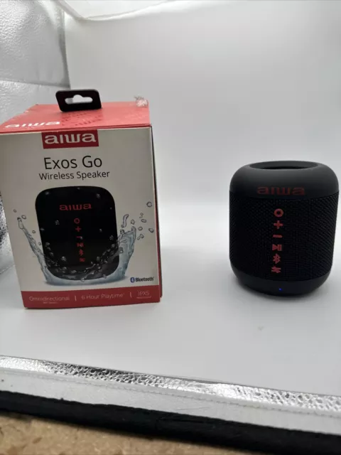 Aiwa Exos Go Wireless Portable Speaker Black And Red