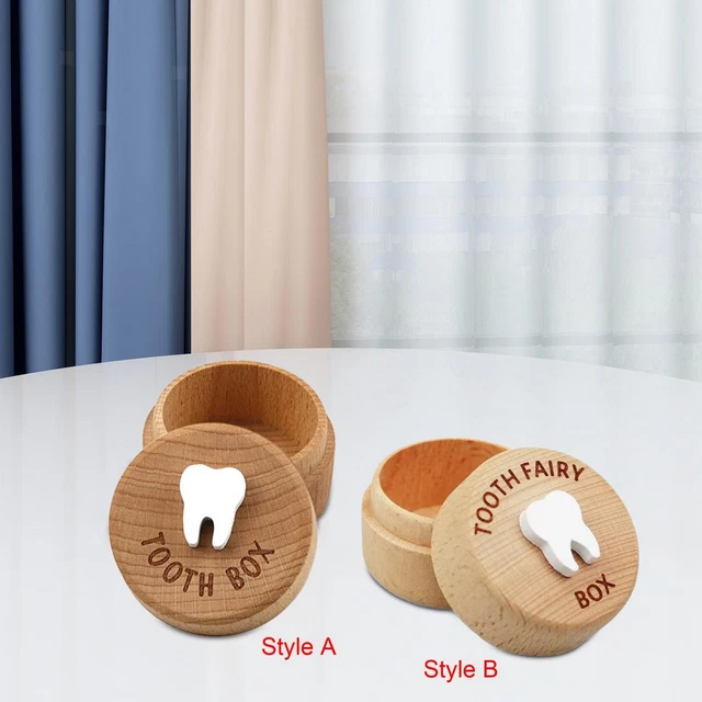 Boîte à Dents De Lait 3D En Bois – Boîte Souvenir Mignonne Pour Dents Perdues, Cadeau Naissance Ou Parents (COYUN)
