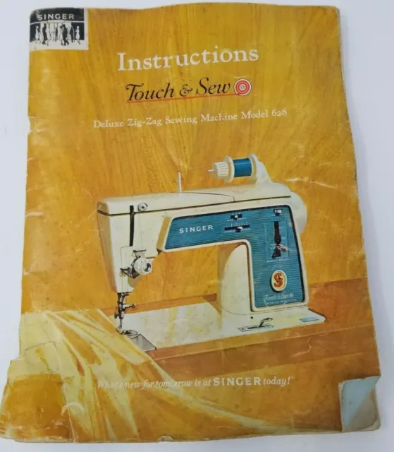 Awful 1966 Singer Touch & Sew modelo 628 manual vintage
