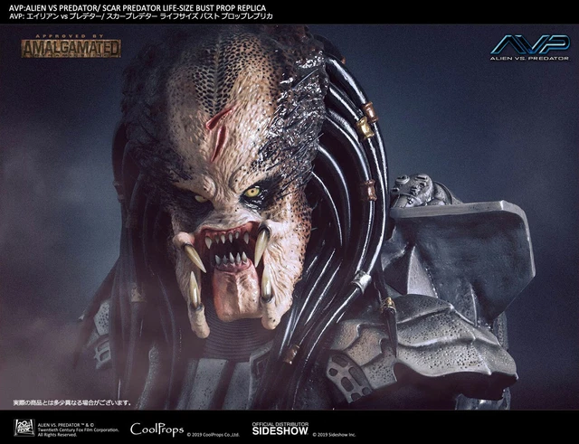 SIDESHOW COOLPROPS AVP Scar Predator Life-Size Bust Prop Replica Statue ...
