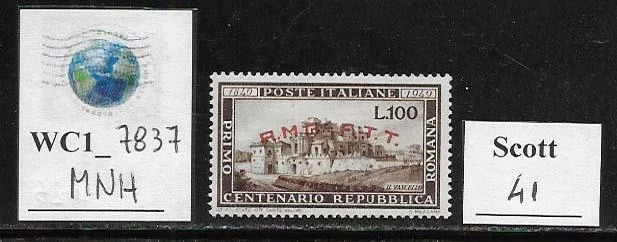 WC1_7837. TRIESTE FTT. 1949 100 Lire ROMAN REPUBLIC. Scott 41. MNH