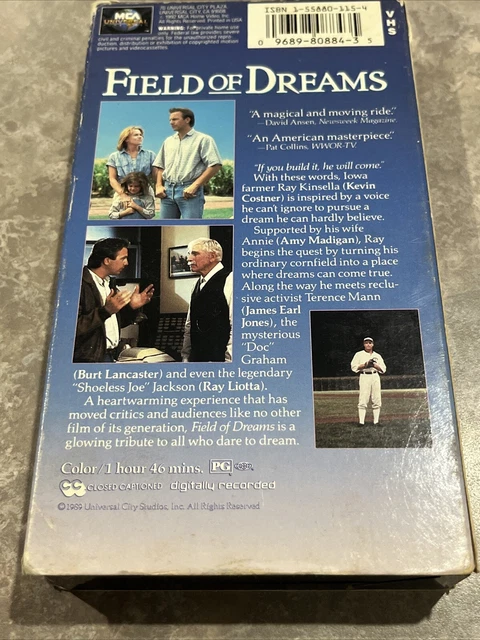 FIELD OF DREAMS (VHS, 1989) Kevin Costner MCA Original Release $3.99 …
