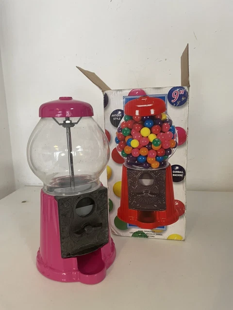 Distributore Caramelle Stile Vintage Metallo Vetro Cicche Dispencer Moneta
