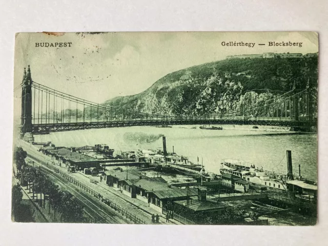 AK Budapest Gellerthegy  nach Lübeck 1907 H. Radbruch