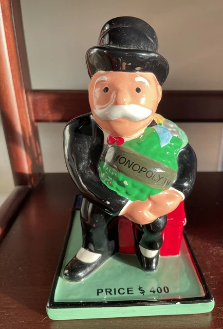 Vintage 1998 Monopoly Uncle Penny Ceramic Bank Retro Memorabilia