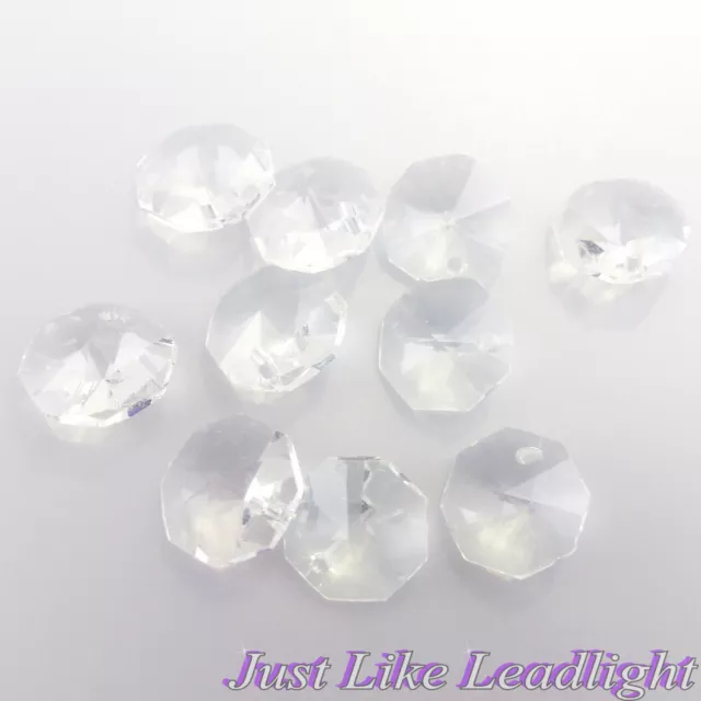 50x 14mm 1hole Octagon Crystal Suncatcher beads bulk chandelier craft octagons