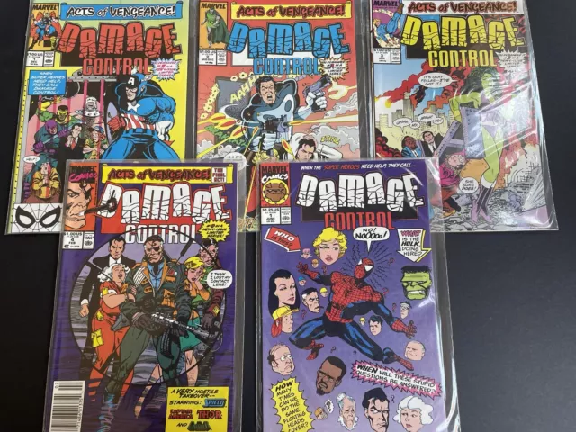 Damage Control v2 #1-4, vol 3 #1 Marvel Punisher Spidey SHE-HULK 5-book lot
