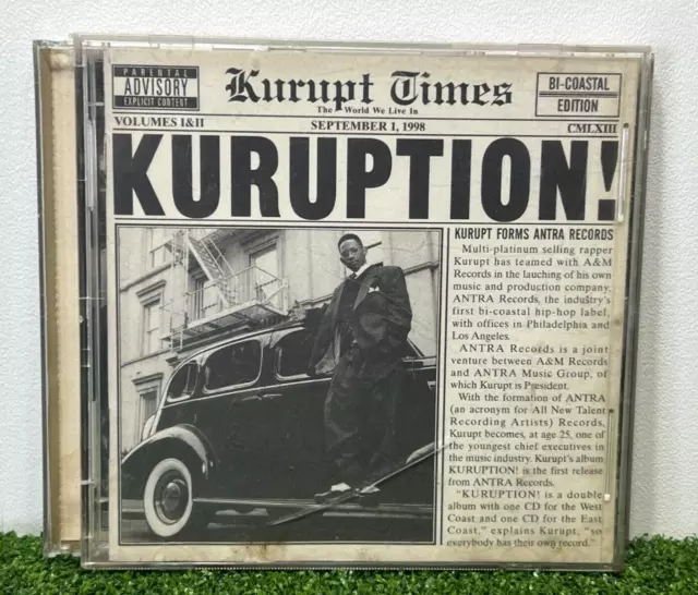 Kurupt - ‎Kuruption!  Kurupt Times Bi-Coastal Edition (2 CD, 1998) Antra Records