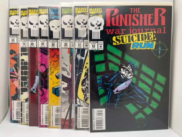 9.9 Mint Marvel Comics The Punisher War Zone War Journal Suicide Run 8 Comic Lot