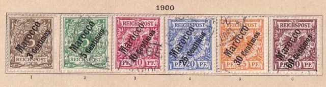 German Colonies/MOROCCO 1900 collection of 6 CLASSIC stamps / HIGH VALUE!