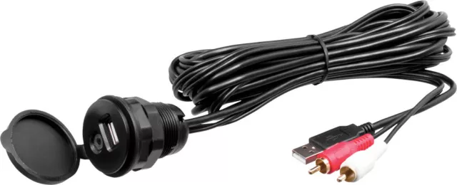 BOSS AUDIO (3m) Universal USB/3.5mm Aux Interface Mount & Cable MUSB35