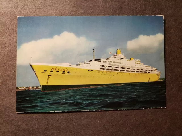 Passenger Ship SS ORIANA, P & O Lines Naval Cover unused post card