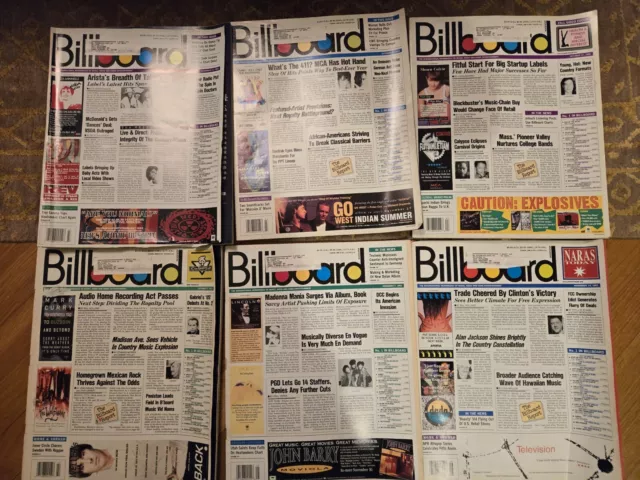 billboard magazine lot  of 6 vintage