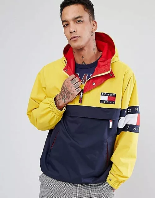 Tommy Jeans Capsule Anni '90 Giacca Colorblock Giallo Navy Blu XL