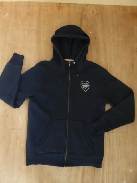 Mens Official AFC Arsenal Football Club Full Zip Navy Hoodie S (Chest 40")