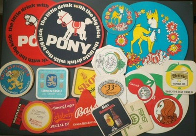 Carlsberg SOTTOBICCHIERI Vintage anni 60-80 beer mats collection 
