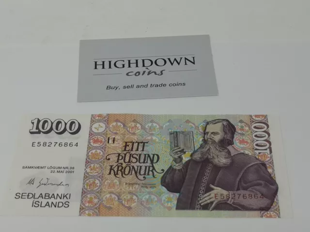ICELAND: 1000 kronur banknotes circulated (left over holiday money) ISK (864)