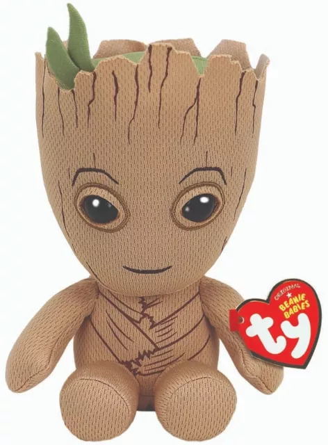MARVEL Avengers GROOT Ty Beanie Babies Soft Cuddly Plush Toy 7 inch