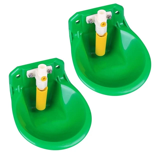 2 pz ciotola bevitore per bestiame ovini fontana per mangime per bovini H7G3
