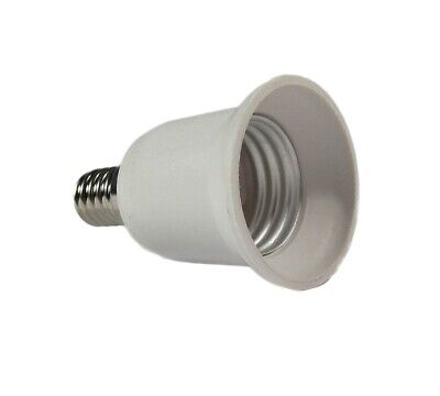 Réducteur pour Ampoules Plastique Blanc De E27 A E14 4cm H Exclu Douille