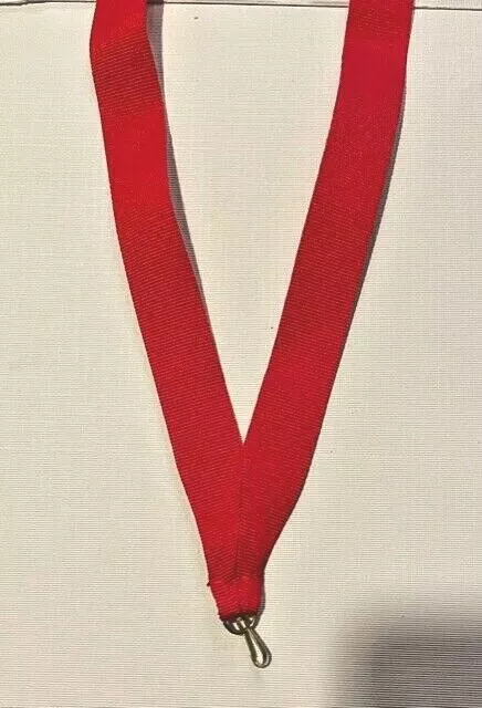 Lot of 10 Red Neck Drape award Ribbons Lanyard  7/8" x 32"  FREE SHIPPING