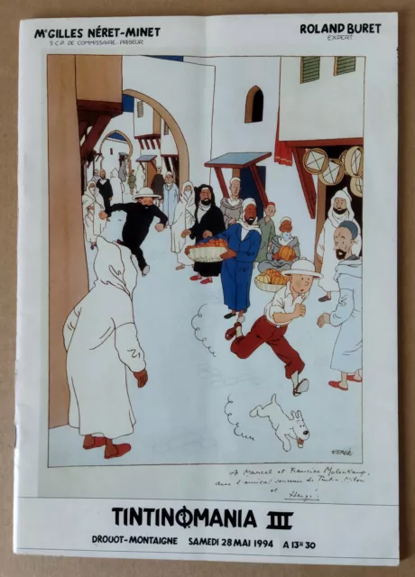--- Tintin. Catalogue Vente Aux Enchères Tintinomania Iii --- Mai 1994