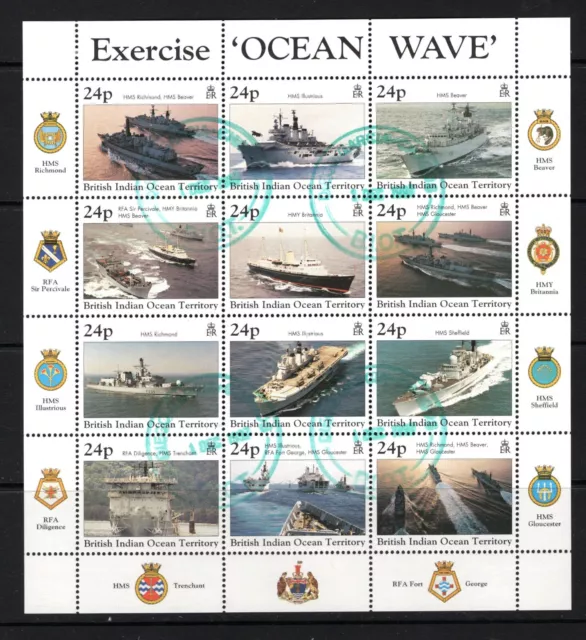 British Indian Ocean Territory - 1997 Exercise Ocean Wave Mini Sheet Used