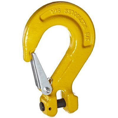 Indusco 47400832 Grade 80 Drop Forged Steel Clevis Self-Locking Hook 3/8 Trade Painted Finish 7100 lbs Working Load Limit 